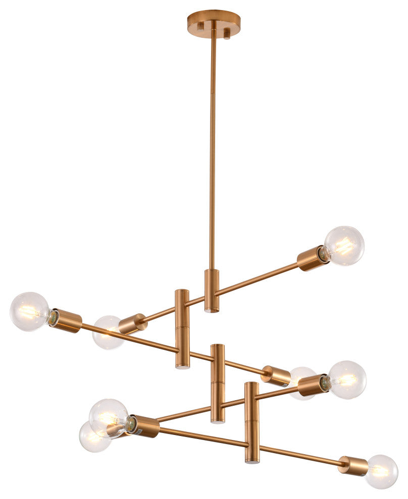 Bethel International DLS42C35BR 8-Light Chandelier Brass