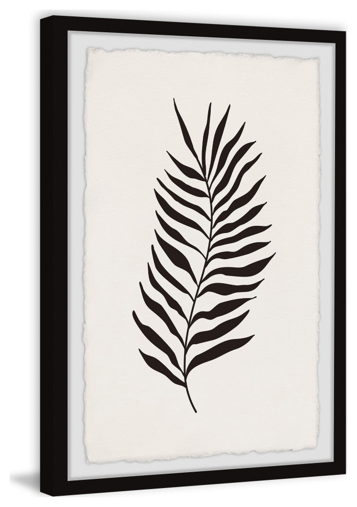 "Black Fern Leaf" Framed Painting Print, 16x24