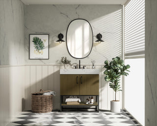 Home Living 30" Single Bathroom Vanity, Chestnut Brown