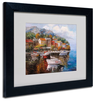 'At Sea' Matted Framed Canvas Art by Joval