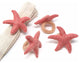 Felt Starfish Napkin Rings, Set of 4, Light Rose