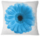 Isolated Blue Flower Floral Throw Pillow, 18"x18"