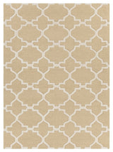 Davin Contemporary Area Rug, Yellow and Cream, 7'x10'
