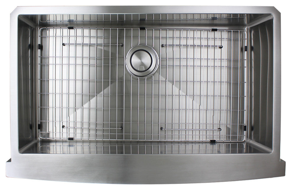 Transolid Diamond 36"x22" Single Bowl Farmhouse Kitchen Sink, Stainless