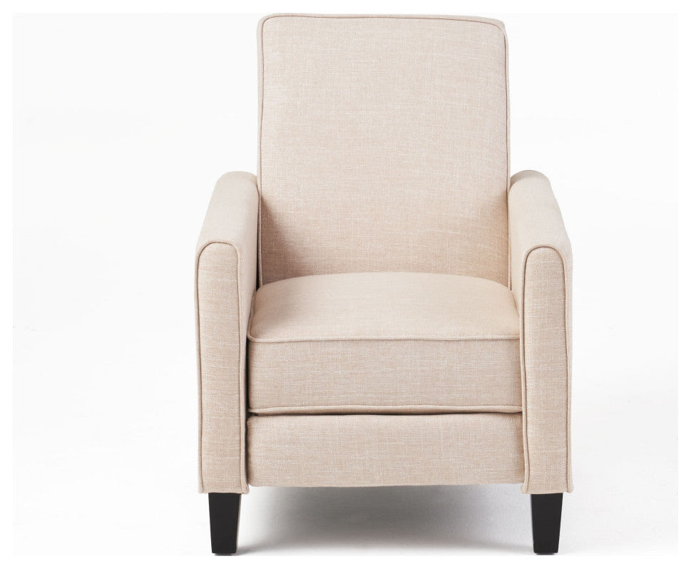 Susan Fabric Recliner, Set of 2, Beige and Dark Brown