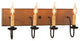 4 Arm Vanity Light, Pearwood