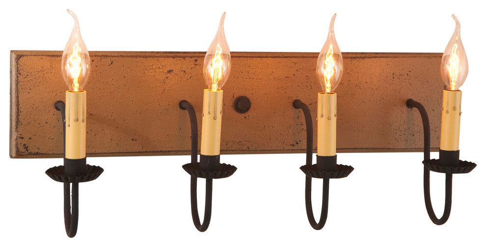4 Arm Vanity Light, Pearwood