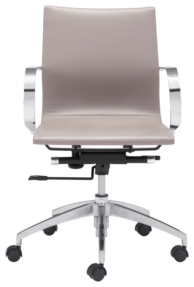 Glider Low Back Office Chair Taupe