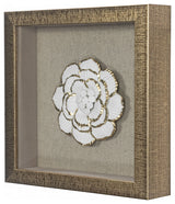 Gold Ceramic Flower Shadow Box Wall DÃ©cor (MS39291AP)