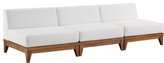 Rio Water Resistant Fabric  Patio 3-Piece Modular Sofa, Off White