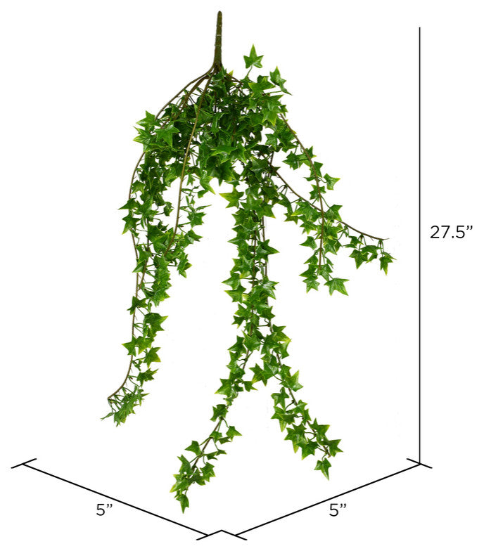 27.5" Green Ivy Hanging Bush 3/Pk Uv