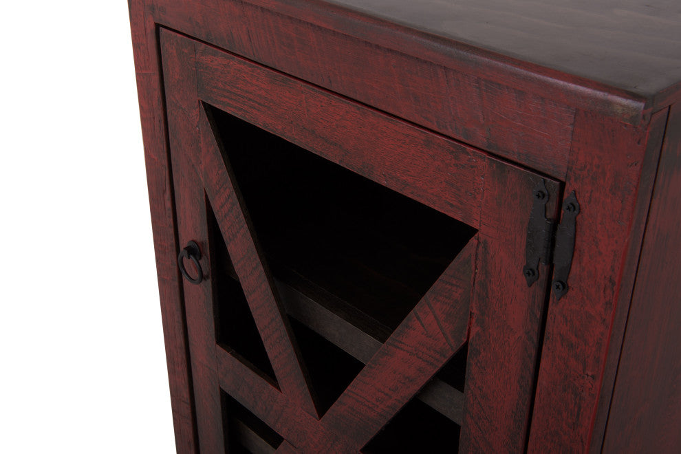 Wooden Audio Tower, Dark Red