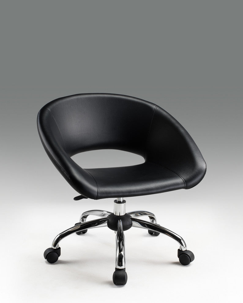Contemporary PU Computer Chair, Black