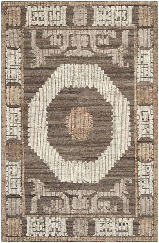 Safavieh Kenya Kny313A Rug, Ivory/Brown, 8'0"x10'0"