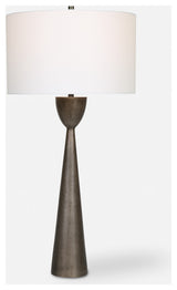 Minimalist Tapered Pyramid Column Aluminum Table Lamp 36 in Metal Geometric