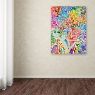 Michael Tompsett 'Washington DC Street Map' Canvas Art, 32"x24"