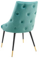 Side Dining Chair, Set of 2, Velvet, Teal Blue, Modern, Cafe Bistro Restaurant