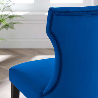 Silhouette Performance Velvet Dining Chairs, Set of 2, Navy