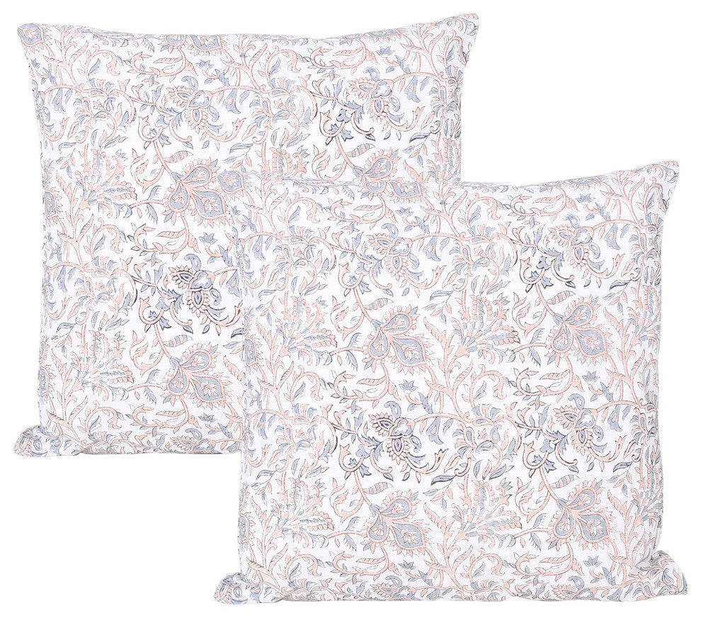 Amaya Modern Handcrafted Fabric Throw Pillow, Set of 2