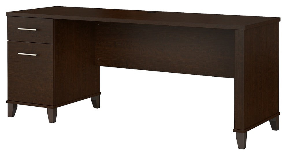 Bush Furniture Somerset 72" Office Desk With Drawers, Mocha Cherry