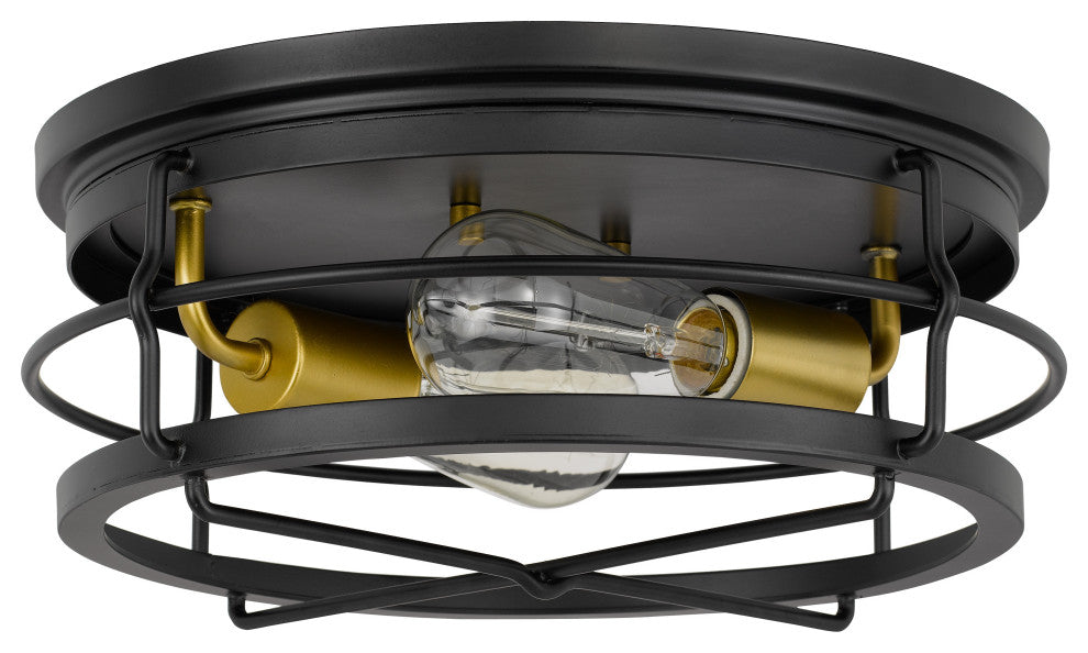 Westwood 2-Light Black Frame Flush Mount 13.88"x13.88"x5.87"