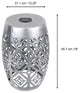 Outdoor Side Table Planter Stand, Silver
