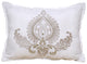 Heart Damask 5 Piece Quilt Bedspread Sets, Antique White, Queen, 90"x90"