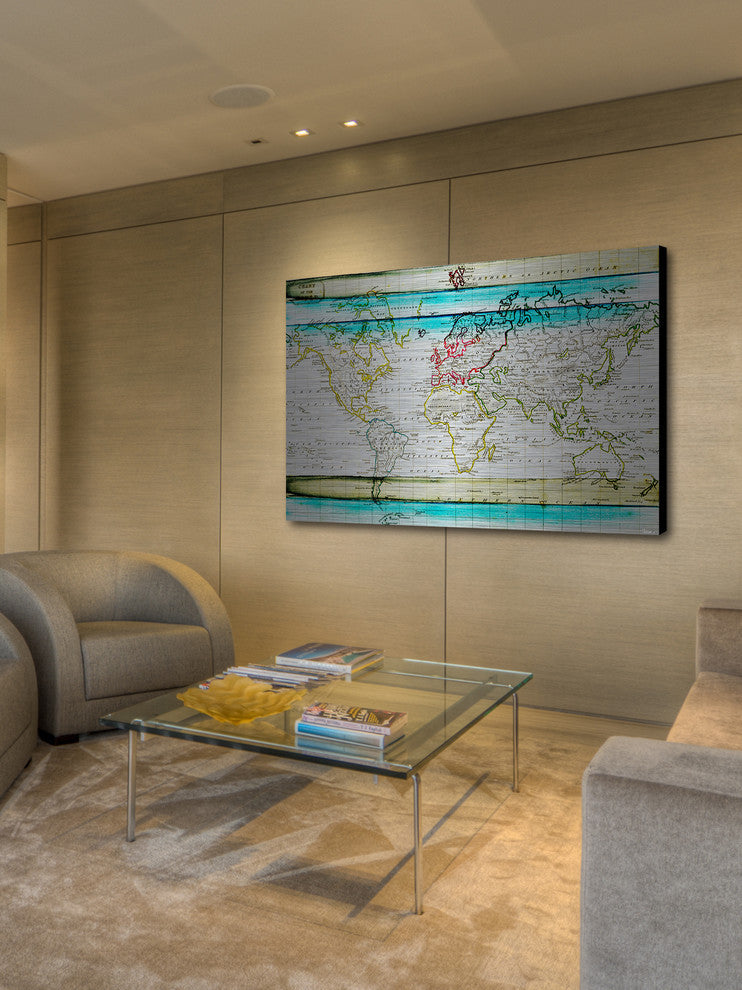 "Jet Setting" UV Ink Print on Brushed Aluminum, 60"x40"