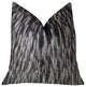 Wolf Fur Lover Black White Handmade Luxury Pillow, 22"x22"