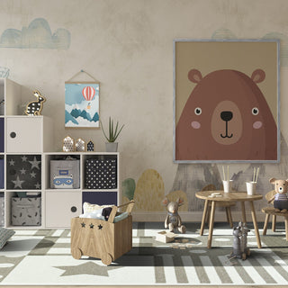 Patchwork Boy 3'10" x 5'4" area rug in color Linen