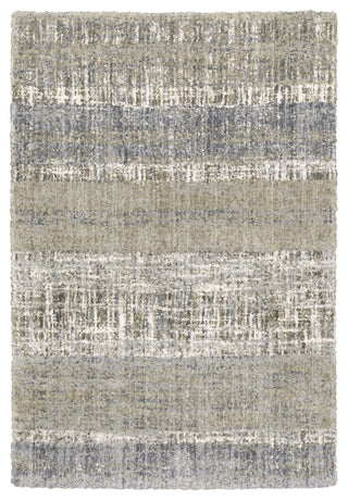 Ashton Impressed Shag Grey/Ivory Area Rug, 3.10X5.5