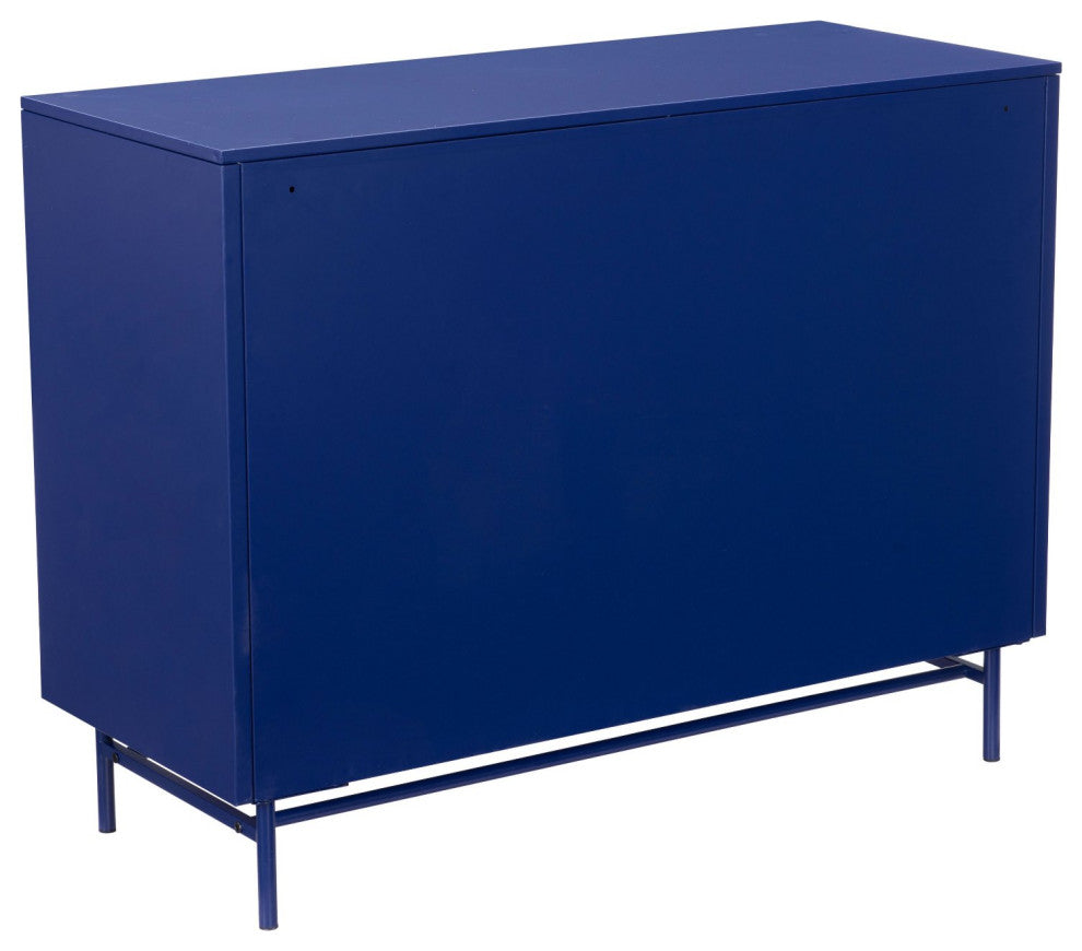 Bar Cabinet, Glass, Metal, Blue, Clear, Gold, Bar Kitchen Pub Cafe Bistro