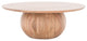 Safavieh Couture Gabribella Round Wood Coffee Table, Natural