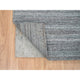 Coin Gray Wool Hand Loomed Modern Striae Design Runner Oriental Rug 2'7"x14'