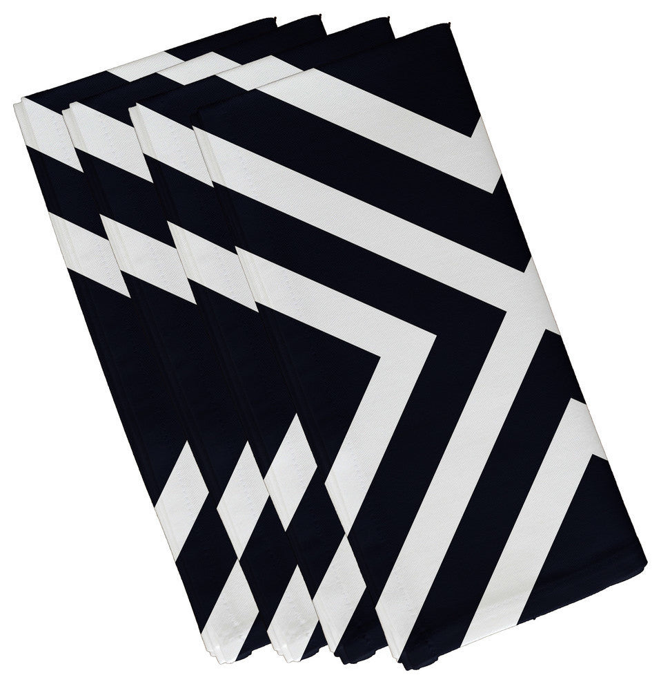 "x" Marks The Spot Stripes Print Napkin, Bewitching, Set of 4