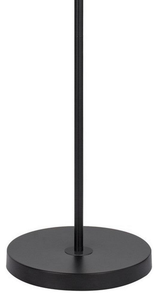 Benzara BM282178 Metal Lamp, Downbridge Adjustable Bamboo Shade, Brown, Black