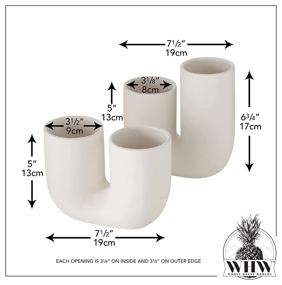 Tubular Vases, Set of 2