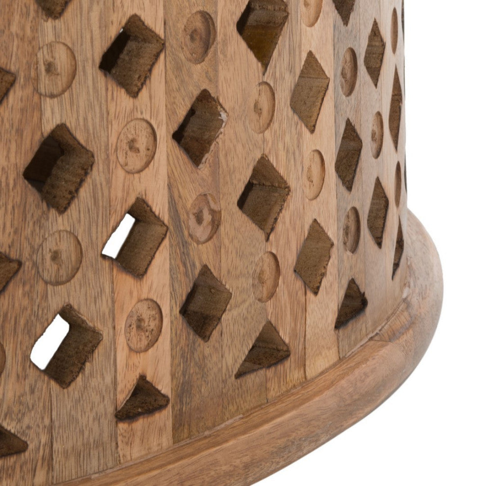 Safavieh Kyrith Round Coffee Table, Burnt Natural