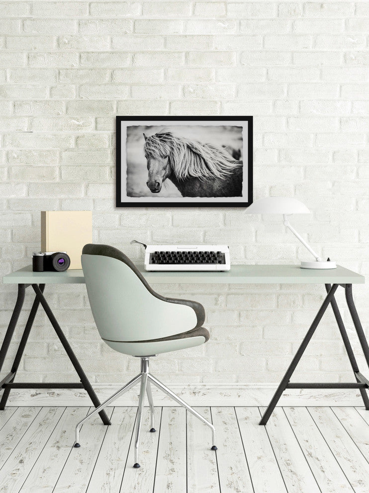 "Beautiful Mane" Framed Painting Print, 12"x8"