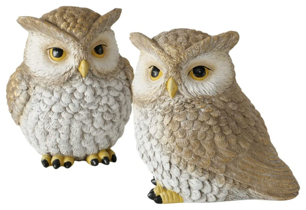 2 Piece Baby-Barn Owl Figurine Set