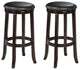 18"x18"x29", Espresso Swivel Bar Chair, Set of 2