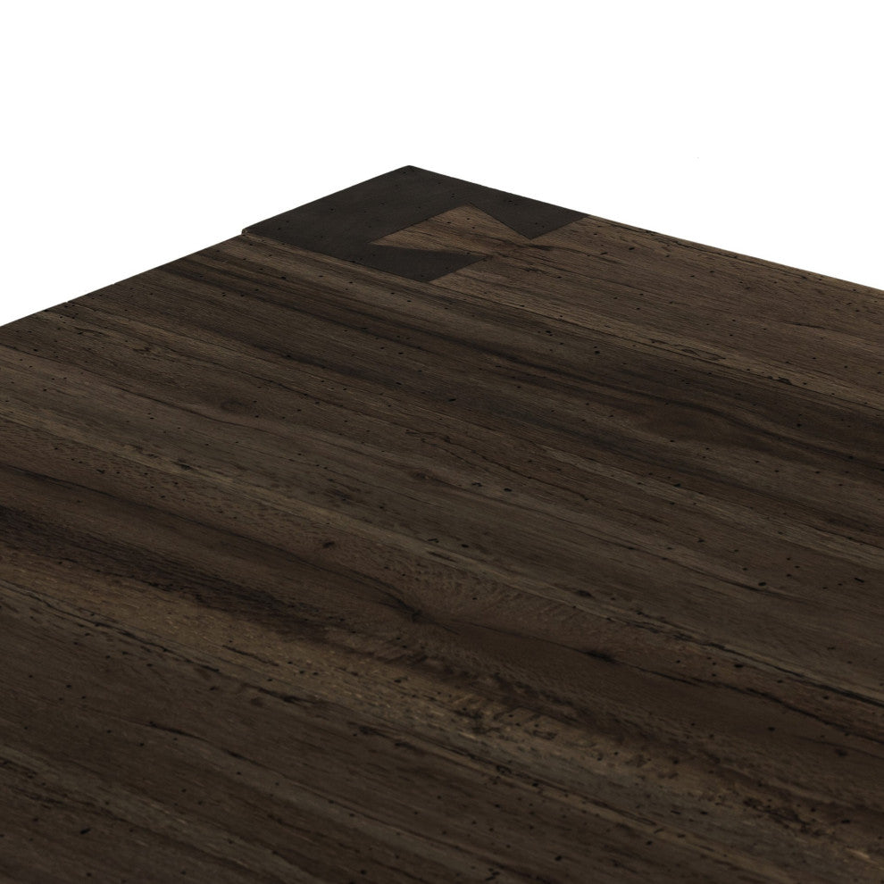 Abaso Coffee Table Ebony Rustic Wormwood Oak