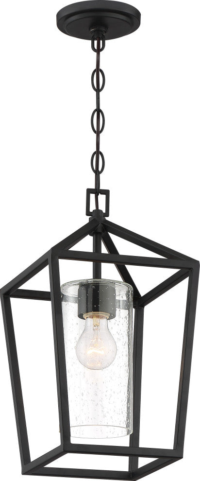 Hopewell One Light Hanging Lantern, Matte Black