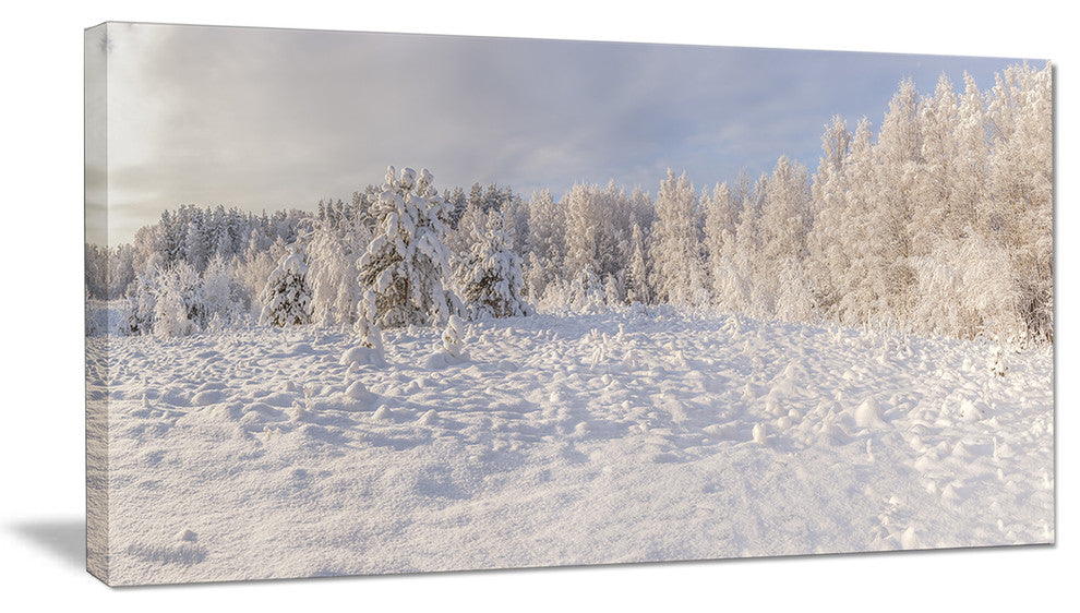 Wood Winter Glade, Landscape Canvas Art Print, 40x20