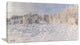 Wood Winter Glade, Landscape Canvas Art Print, 40x20