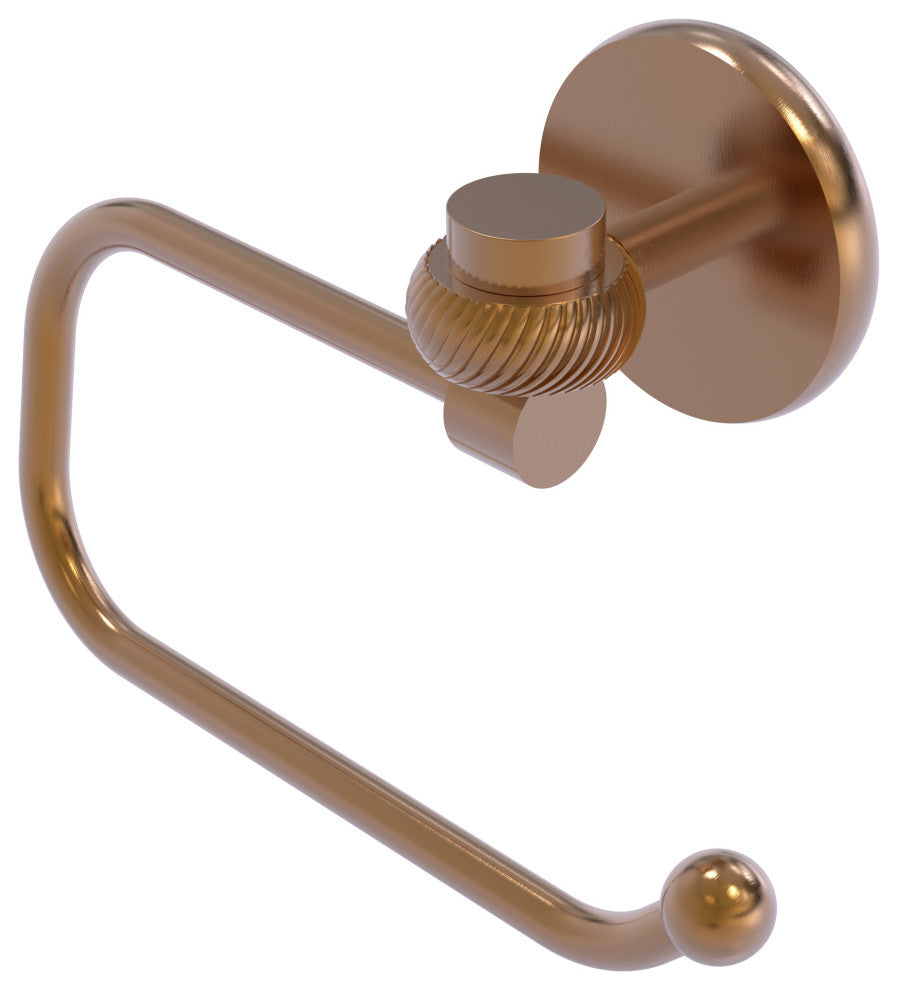 Satellite Orbit One Euro Twist Accent Toilet Tissue Holder, Brushed Bronze