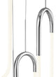 Five Clips Dimmable Integrated LED Chandelier, Chrome, Without Smart Dimmer