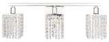 Chrome Finish And Clear Crystals 3-Light Wall Sconce