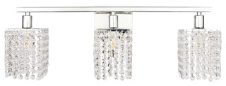 Chrome Finish And Clear Crystals 3-Light Wall Sconce