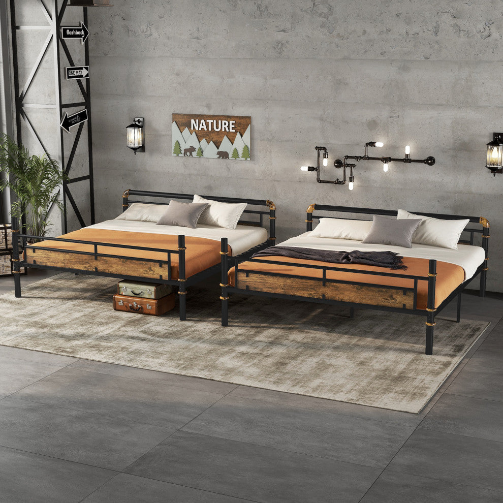 Gewnee Queen over Queen Metal Bunk Bed